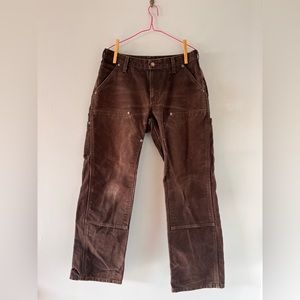 Brown Double Kneed Carhartt Pants